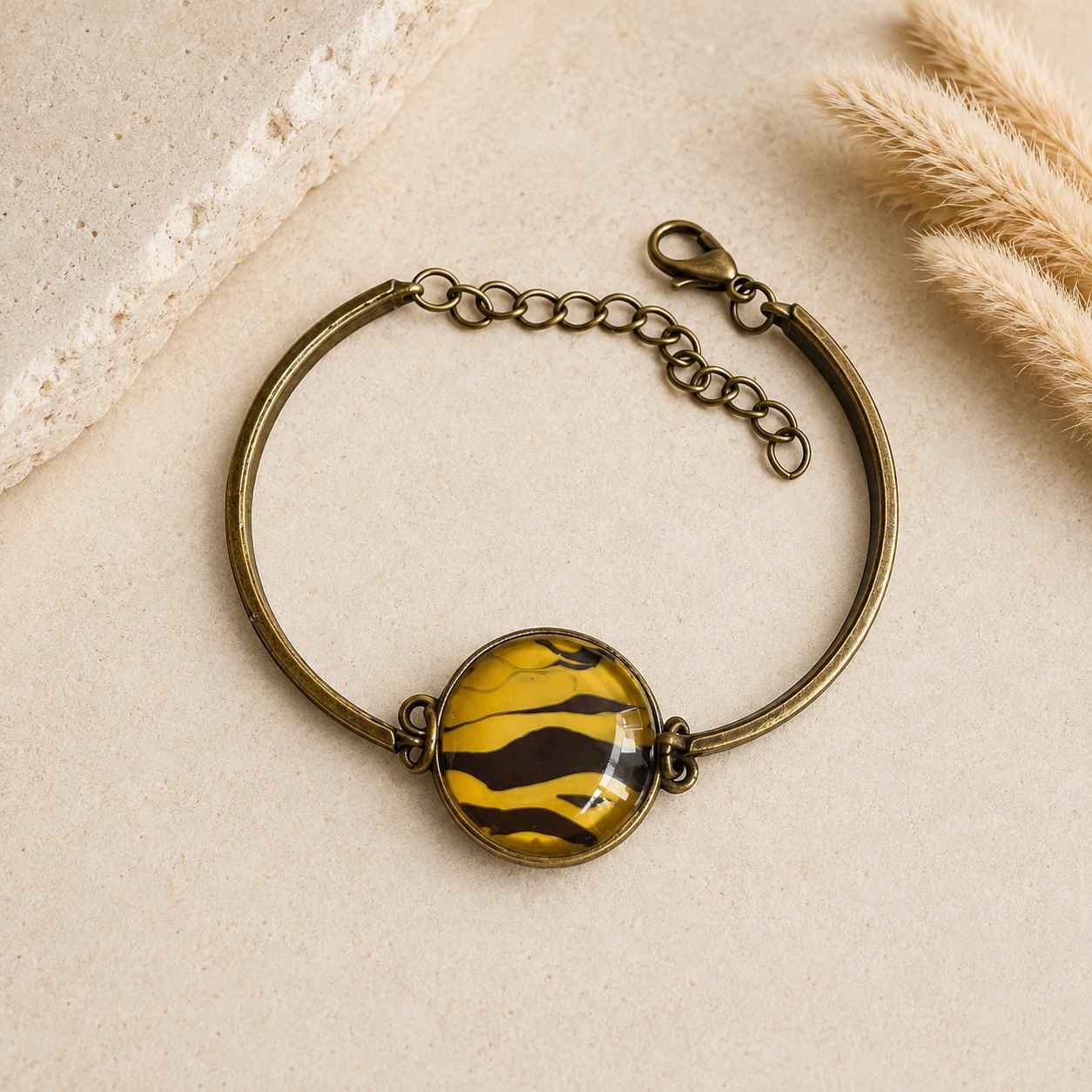 Armband Brons Geel & Zwart
