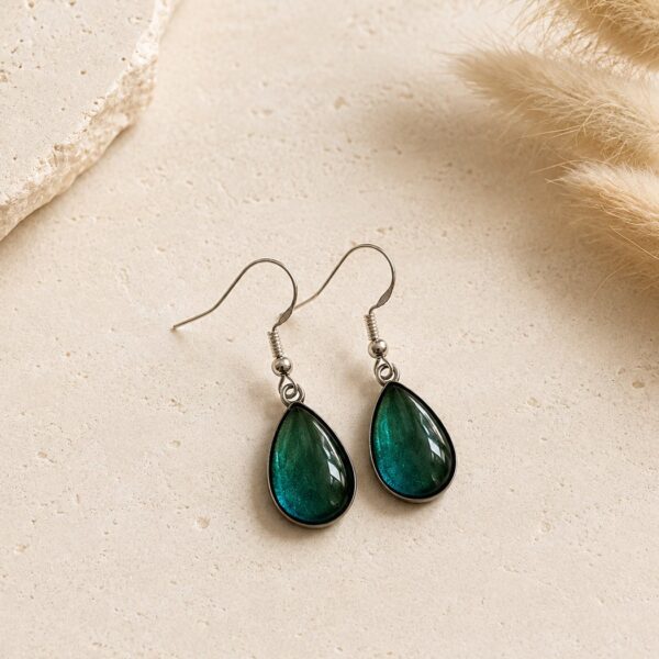 Oorbellen Druppel Emerald